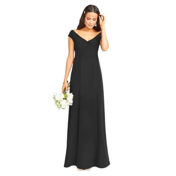 NWT SHOW ME YOUR MUMU Black Zurich Knot Bridesmaid Formal Dress Gown Medium - Picture 4 of 7